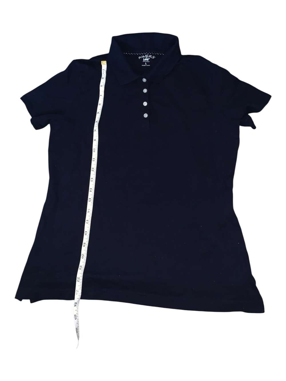 Riders by Lee Women's Navy Blue 4 Button up Polo Size Large
